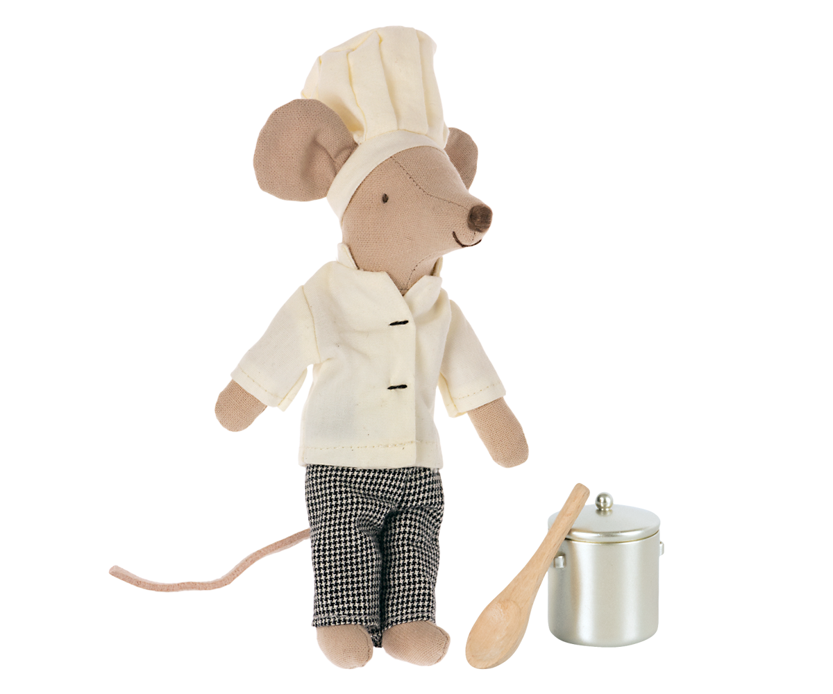 Chef Mouse With Soup Pot and Spoon