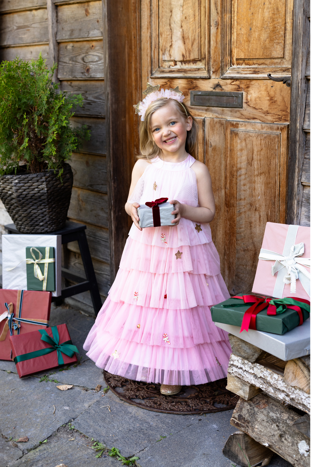 Christmas Tree Dress with Headpiece