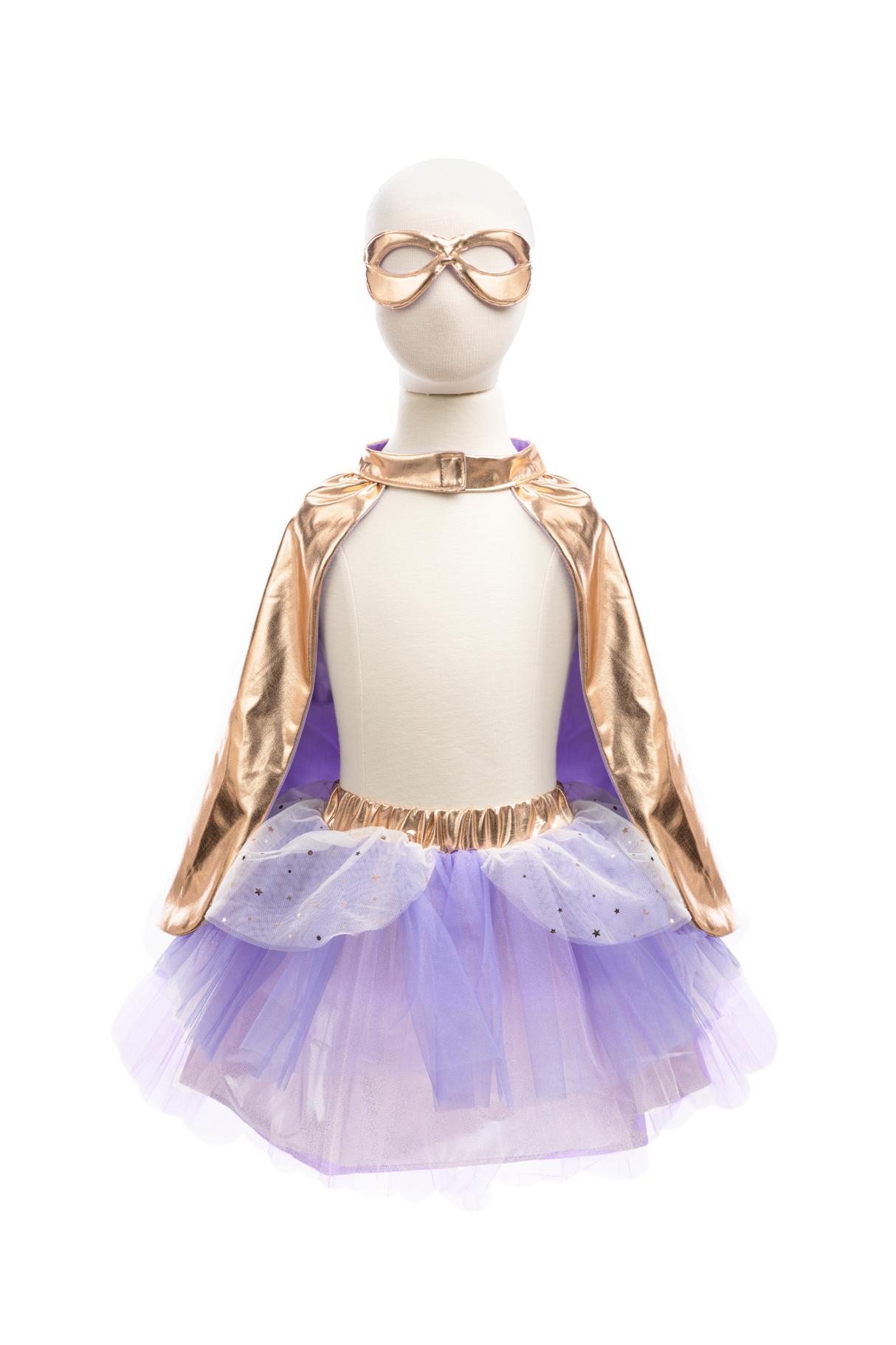 Super-duper Tutu/Cape/Mask - Metallic Rose Gold & Lilac