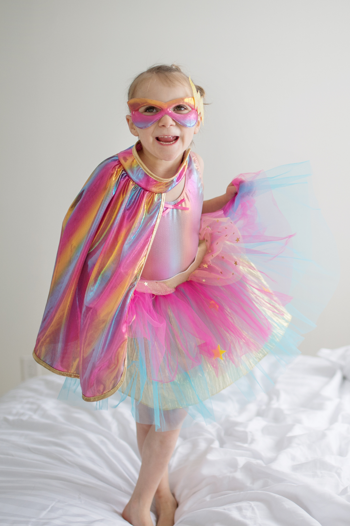 Super-duper Tutu/Cape/Mask - Pink & Gold
