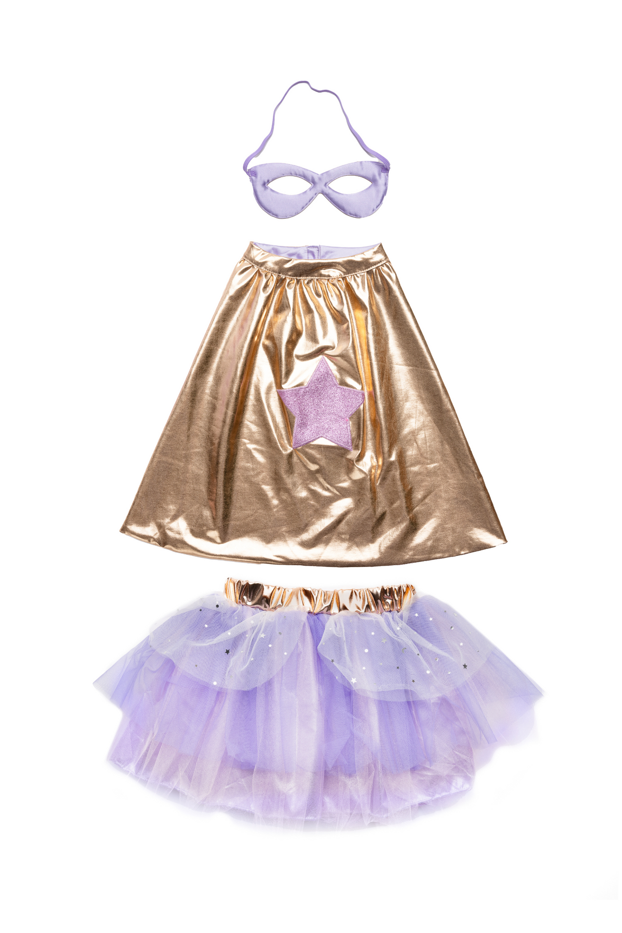Super-duper Tutu/Cape/Mask - Metallic Rose Gold & Lilac