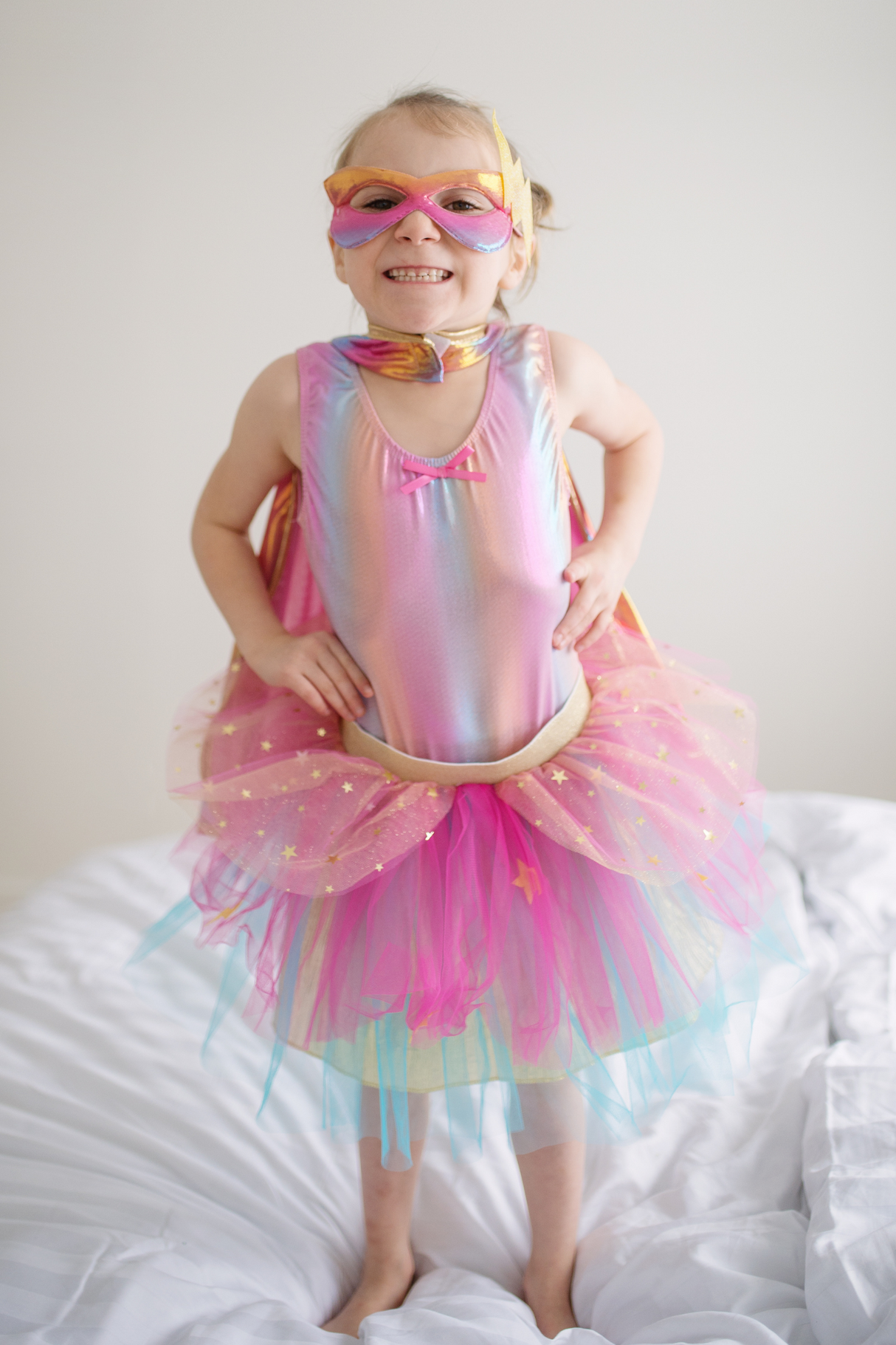 Super-duper Tutu/Cape/Mask - Pink & Gold