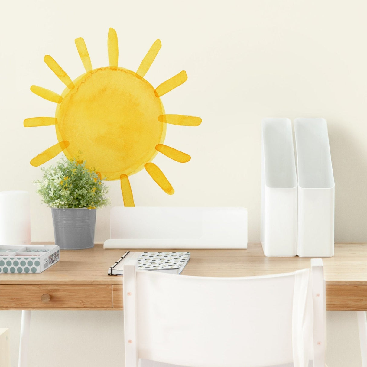 Watercolor Sun • Medium • Peel-and-Stick Wall Decals