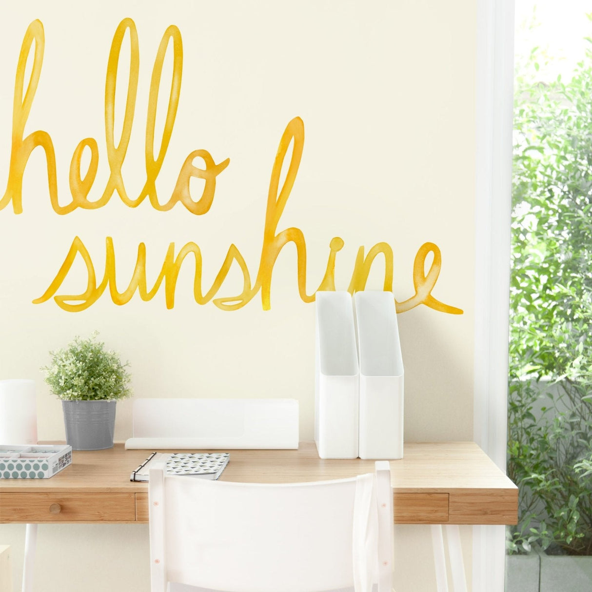 Watercolor Words • Hello Sunshine • Peel-and-Stick Wall Decals