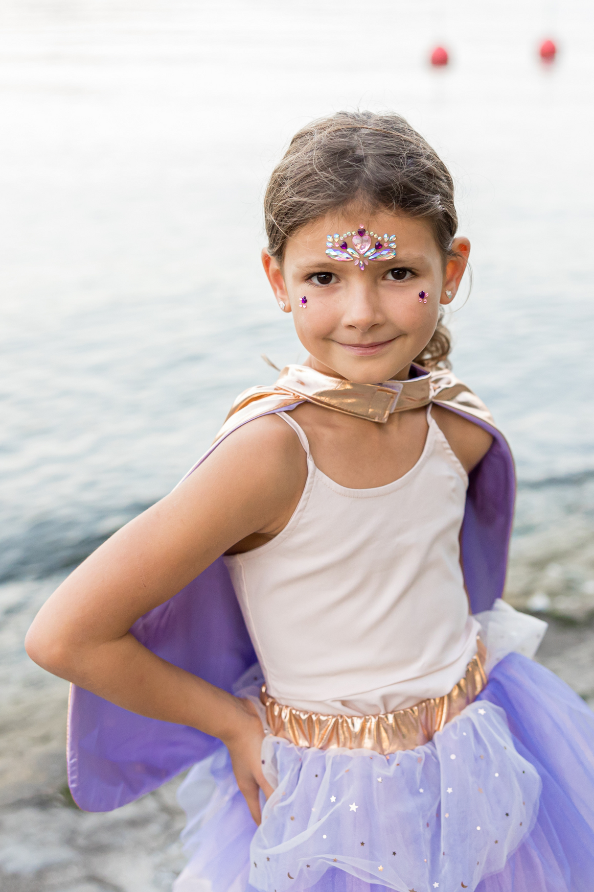 Super-duper Tutu/Cape/Mask - Metallic Rose Gold & Lilac