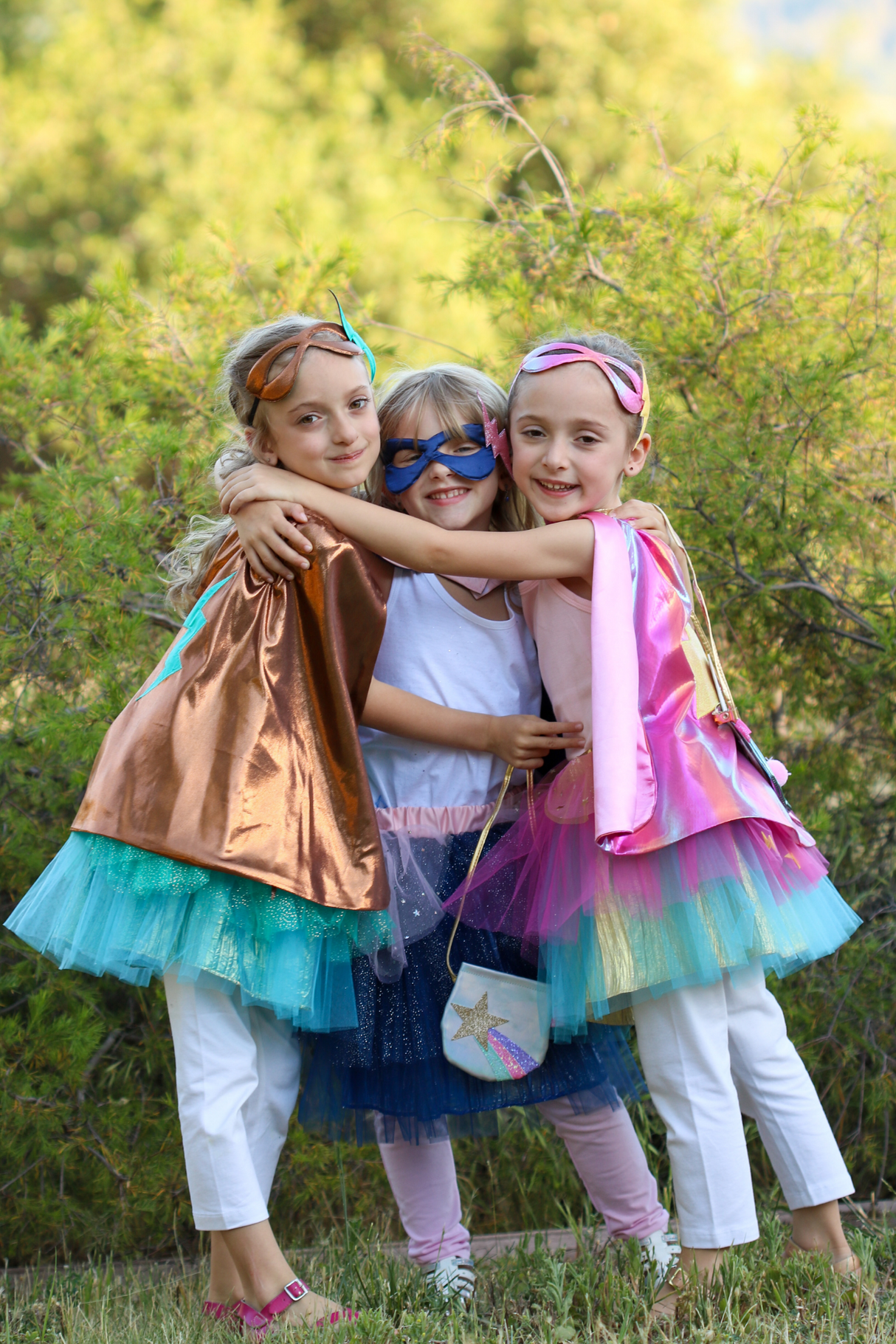 Super-duper Tutu/Cape/Mask - Pink & Gold