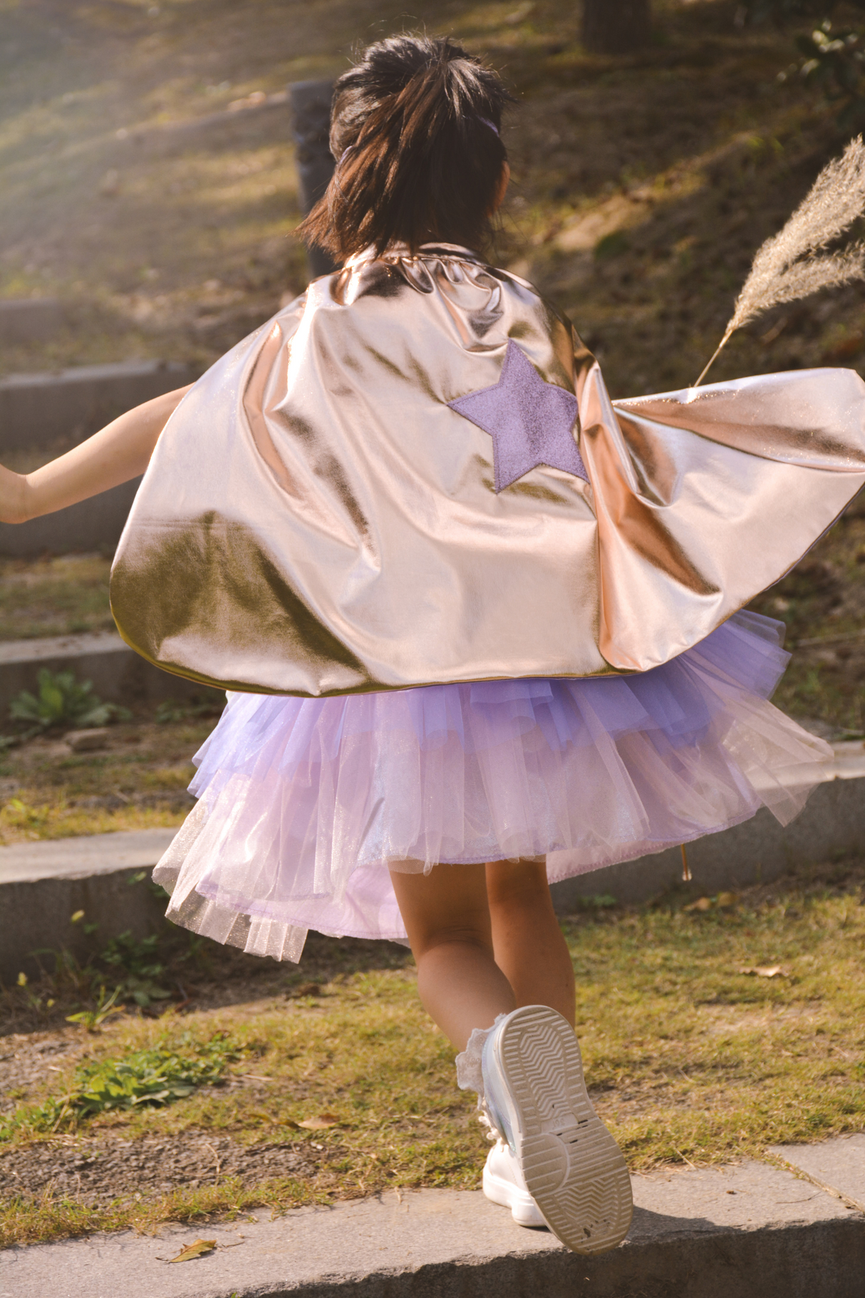 Super-duper Tutu/Cape/Mask - Metallic Rose Gold & Lilac