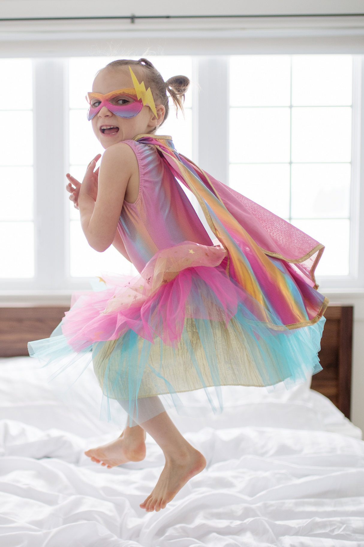 Super-duper Tutu/Cape/Mask - Pink & Gold