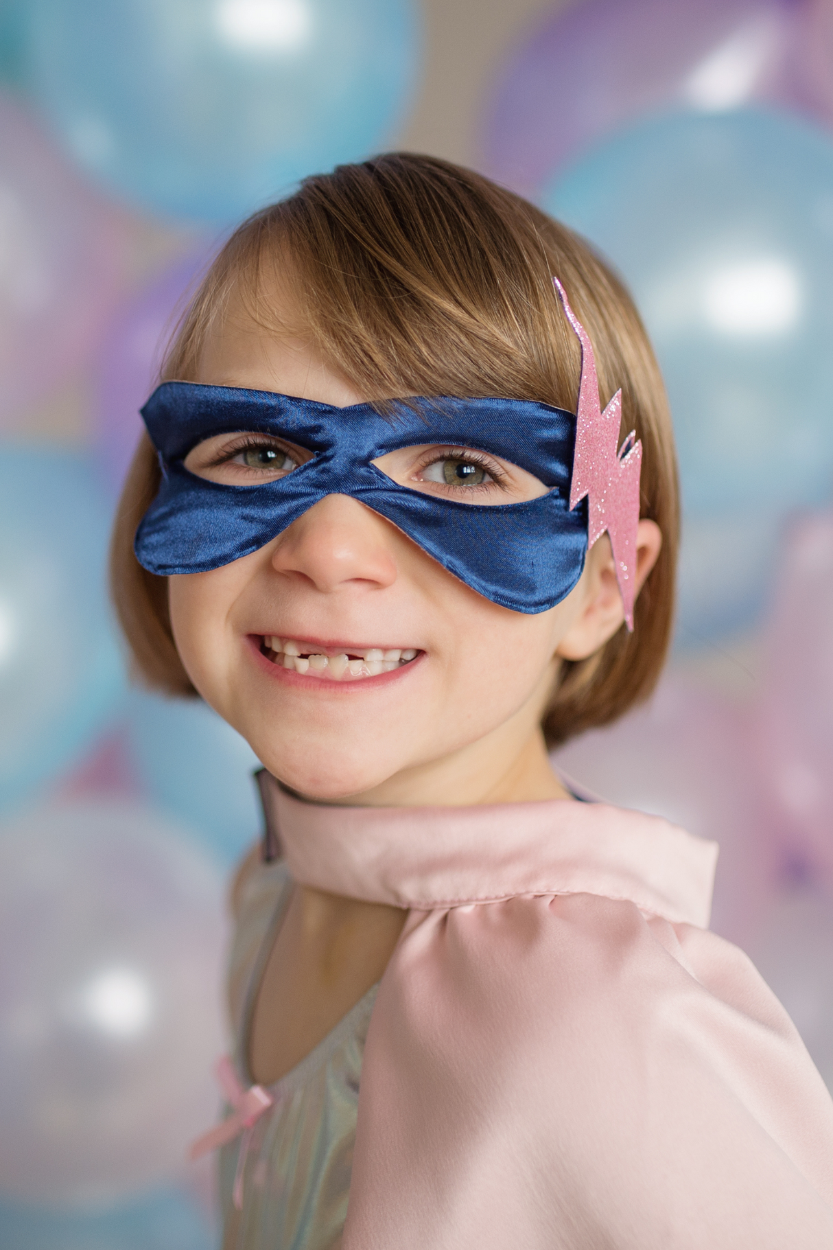 Super-duper Tutu/Cape/Mask - Pink & Navy