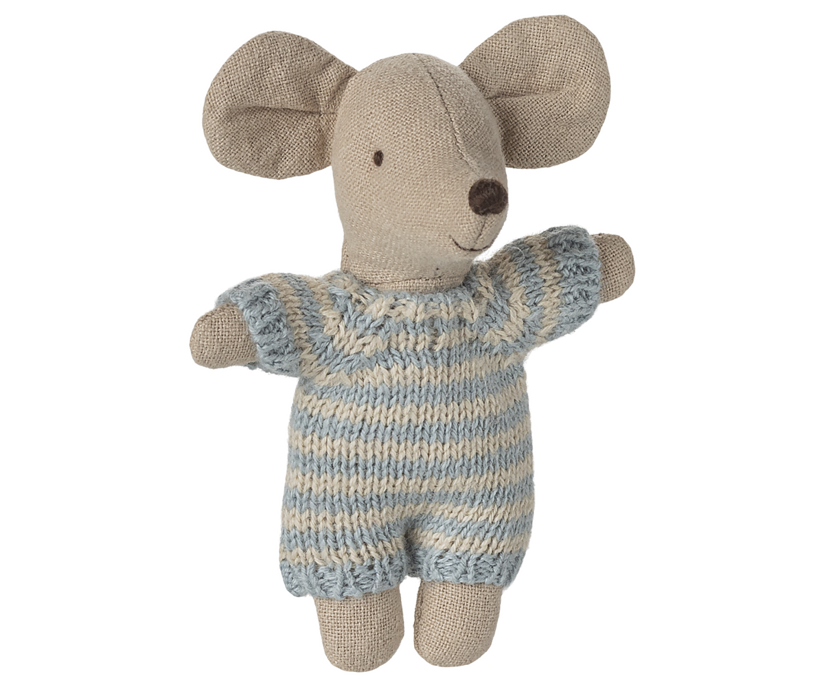 Baby Mouse in Carry Cot - Blue