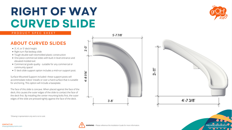 Curved Slide Specs (All Deck Heights)