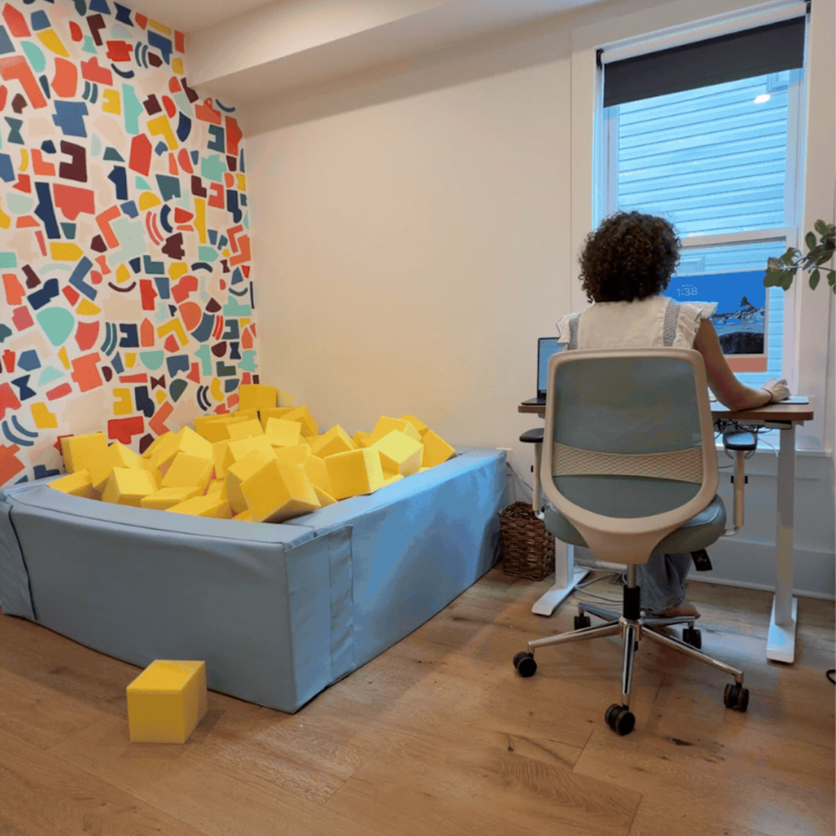 Everyday Foam Pit in the corner of an office