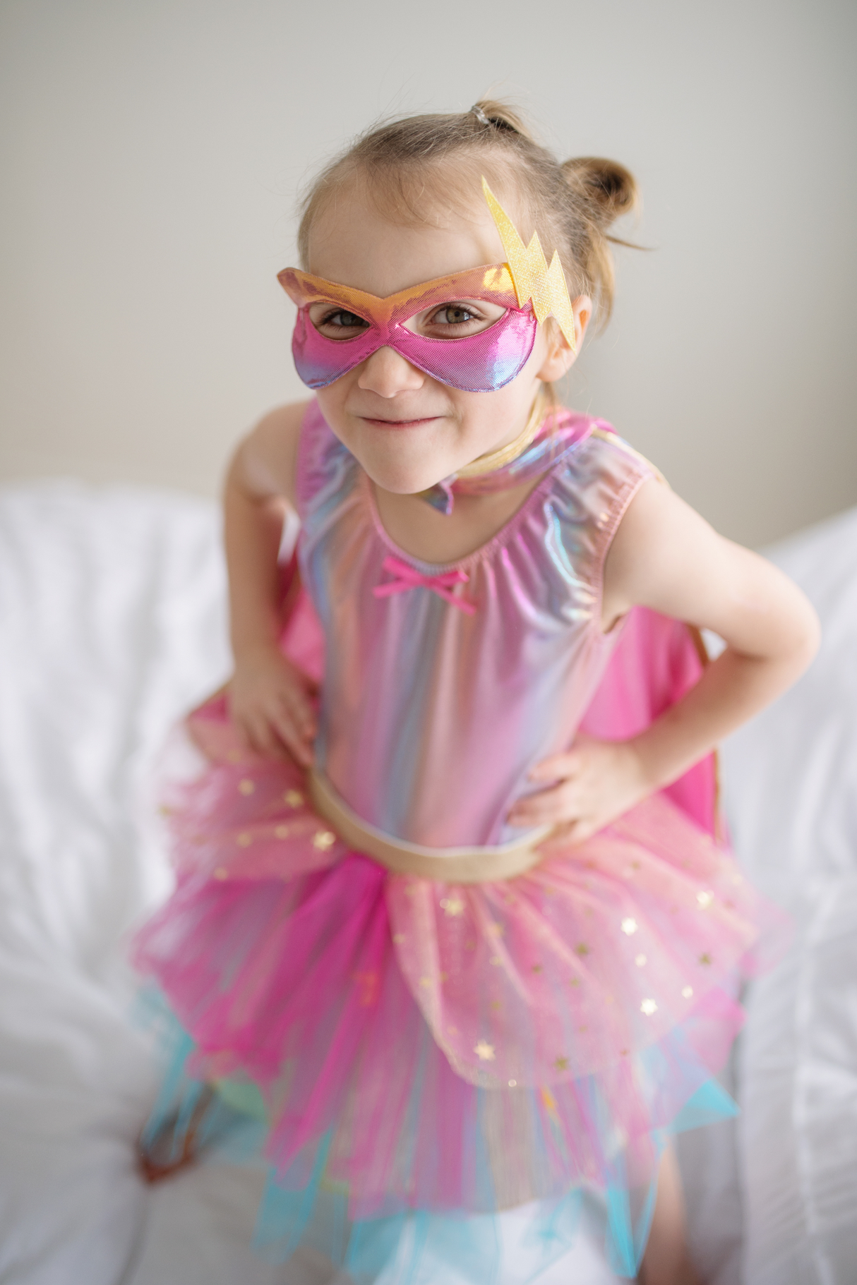 Super-duper Tutu/Cape/Mask - Pink & Gold