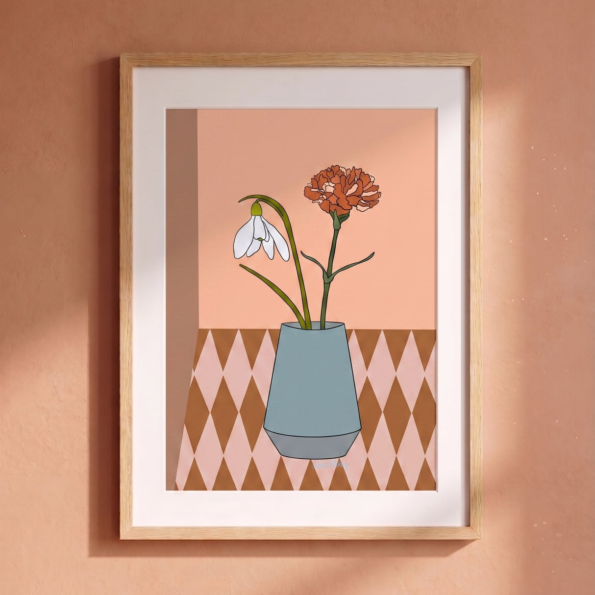 January | Snowdrop + Carnation