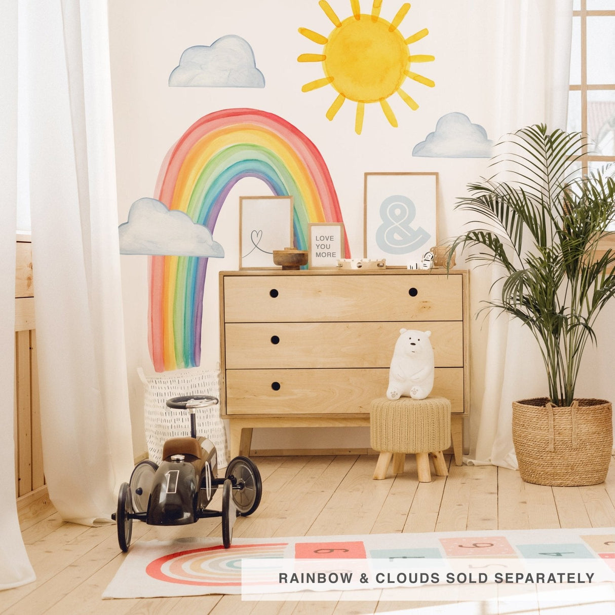 Watercolor Sun • Large • Peel-and-Stick Wall Decals