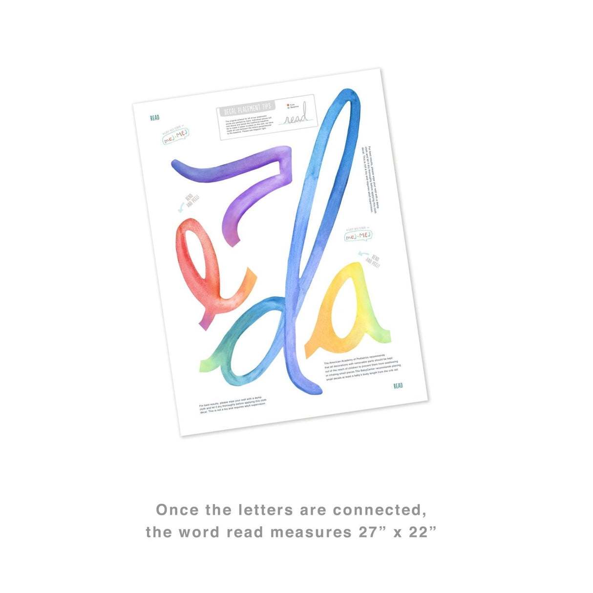 Watercolor Words • Read • Peel-and-Stick Wall Decals