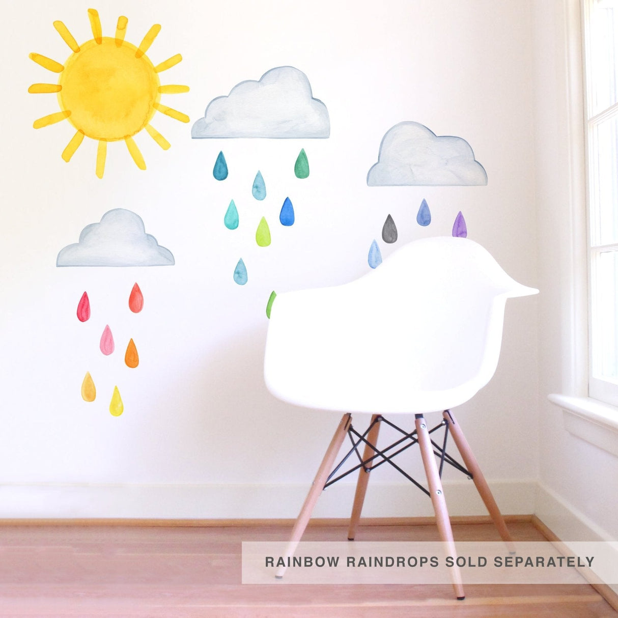 Watercolor Sun • Medium • Peel-and-Stick Wall Decals