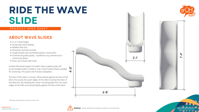 Wave Slide Specs (All Deck Heights)