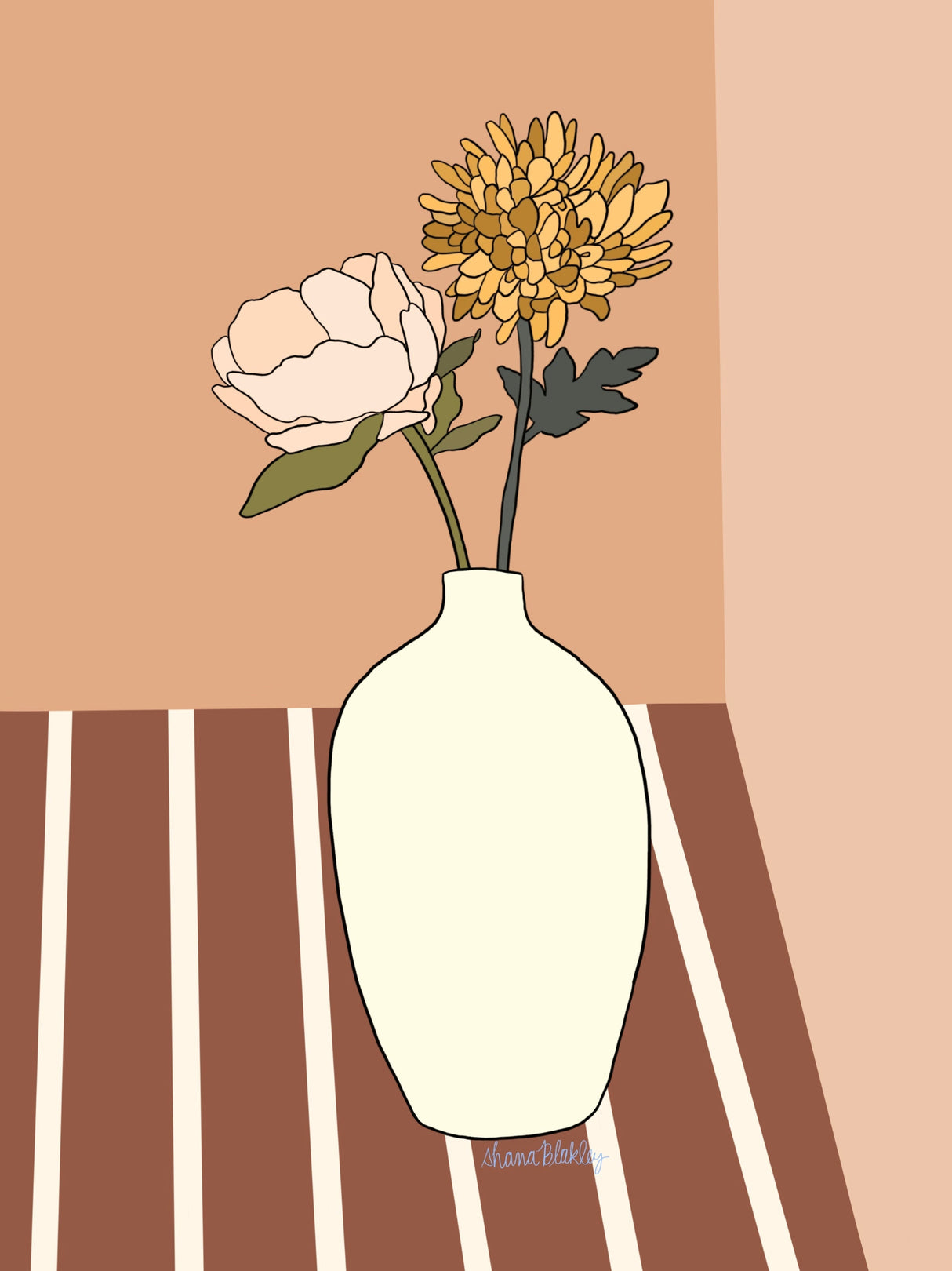 November | Chrysanthemum + Peony