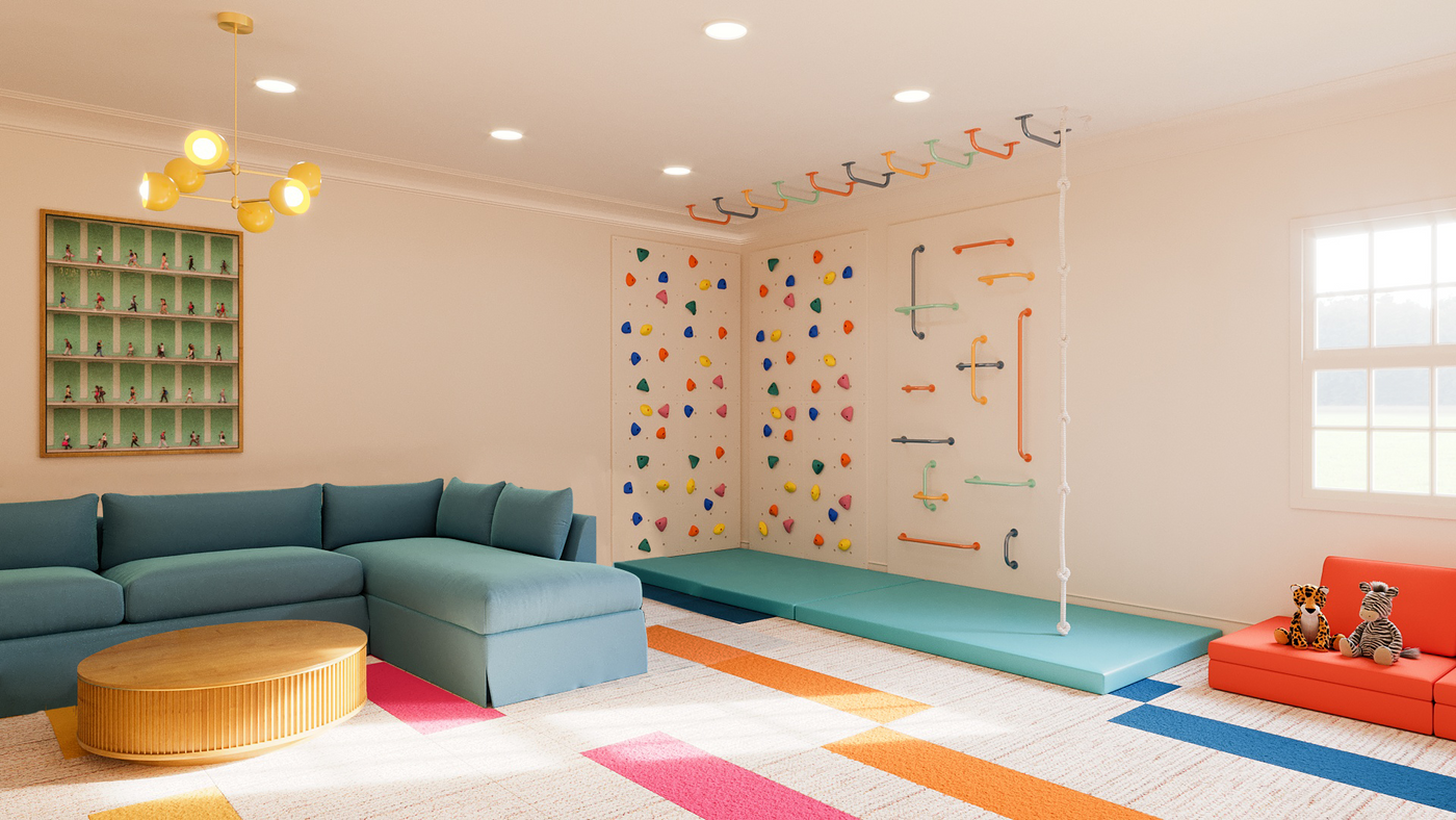 Growth-ready bundle with modular panels, adjustable holds, and dual mats designed to progress from toddler to tween