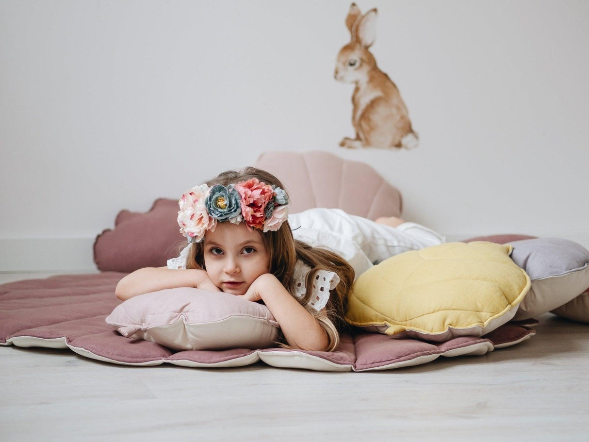 Linen “Marsala” Shell Mat