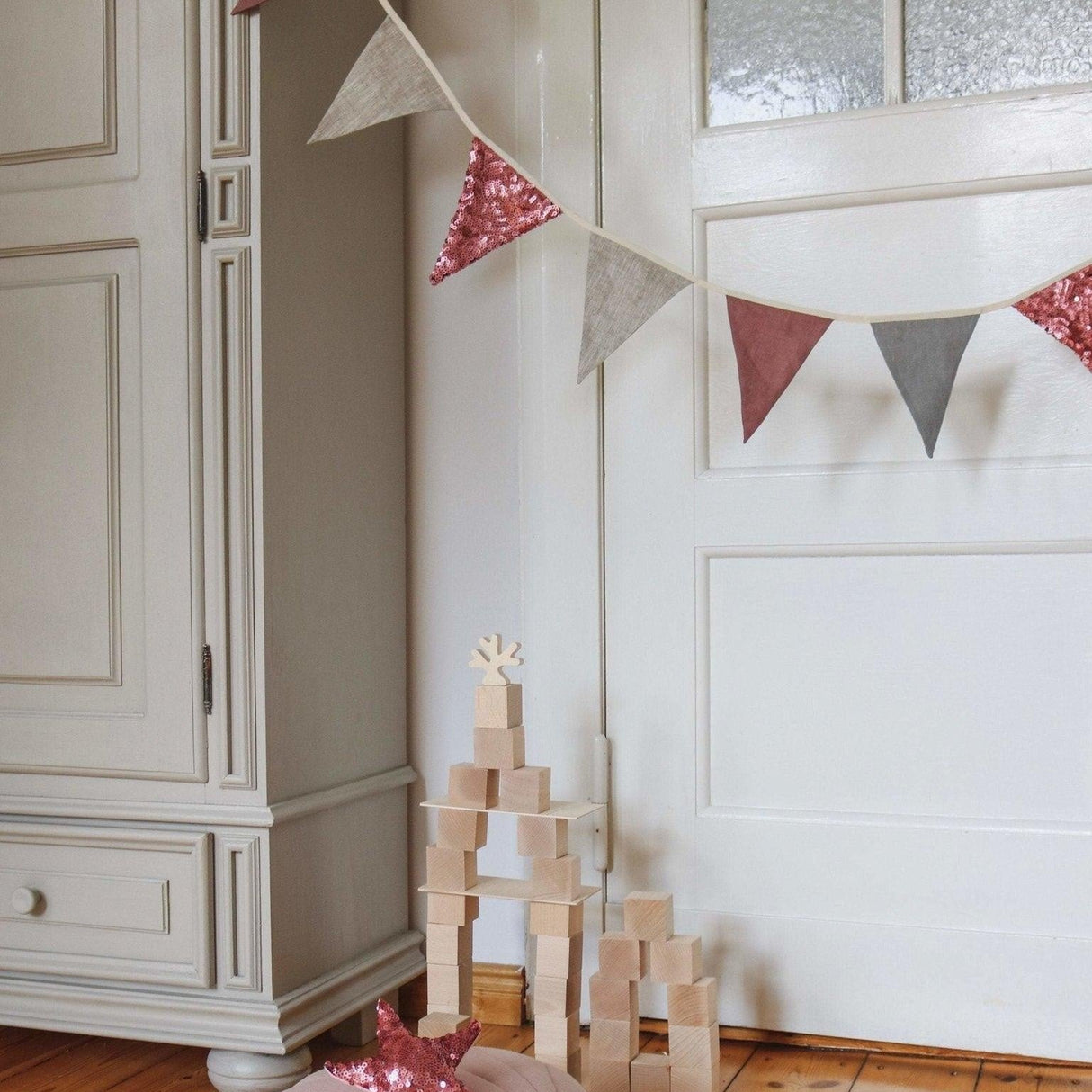 “Pink and Grey” Sequin Garland