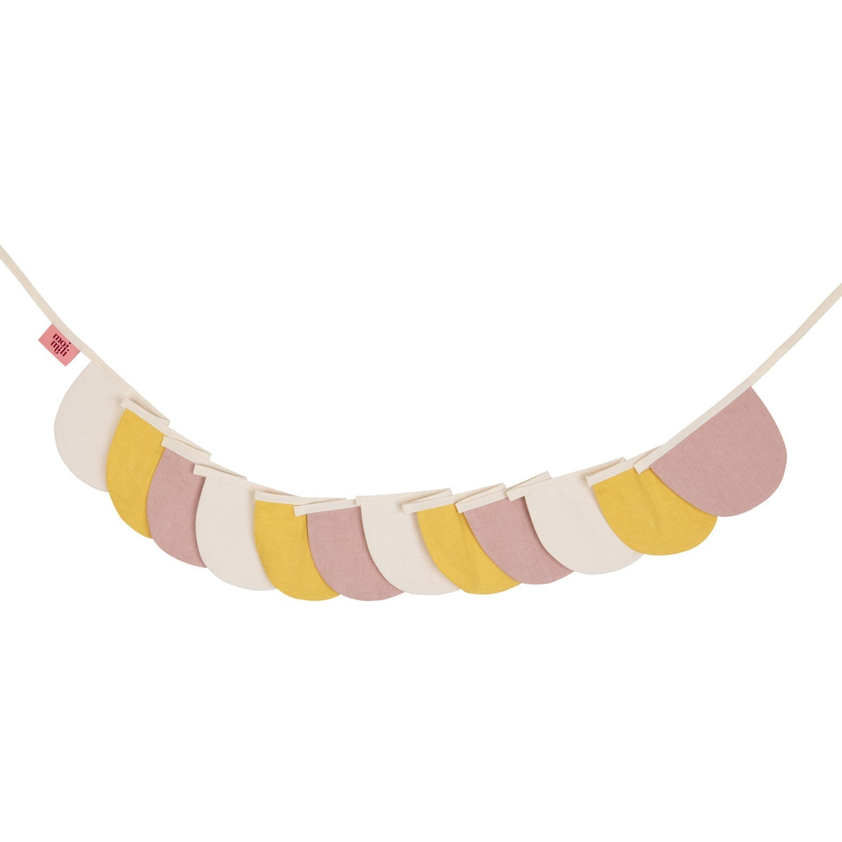 Linen “Powder Pink Circus” Garland with Half Moons