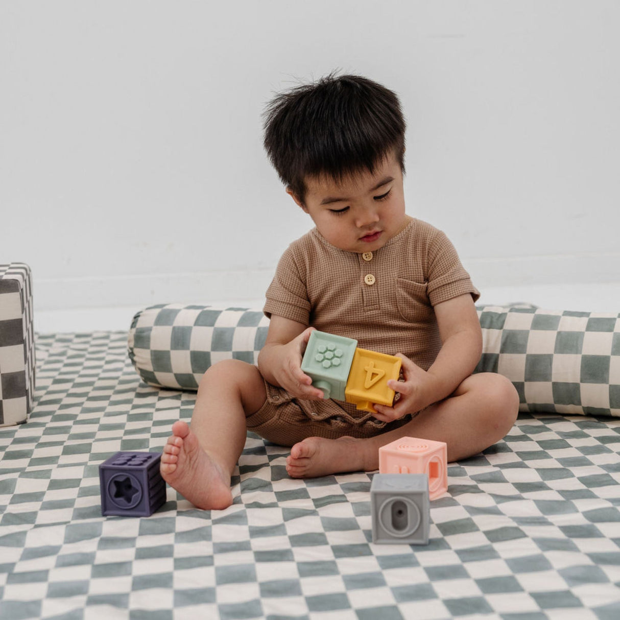 Checker Matcha Support Pillow