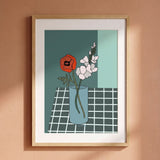 August | Gladiolus + Poppy