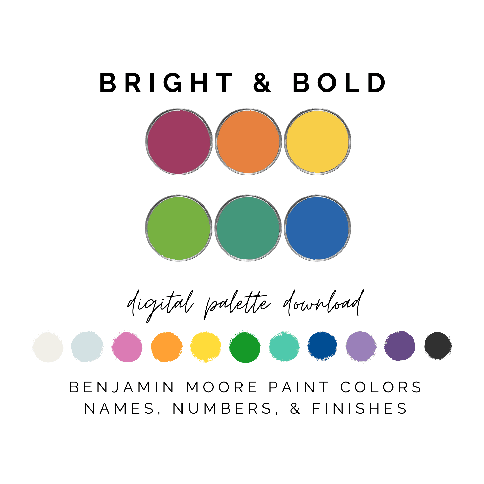 Paint Color Palette: Bright and Bold