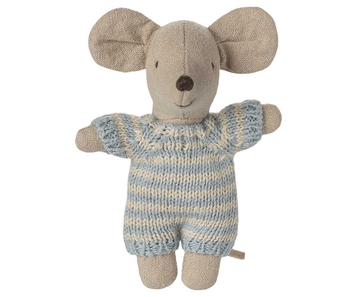 Baby Mouse in Carry Cot - Blue