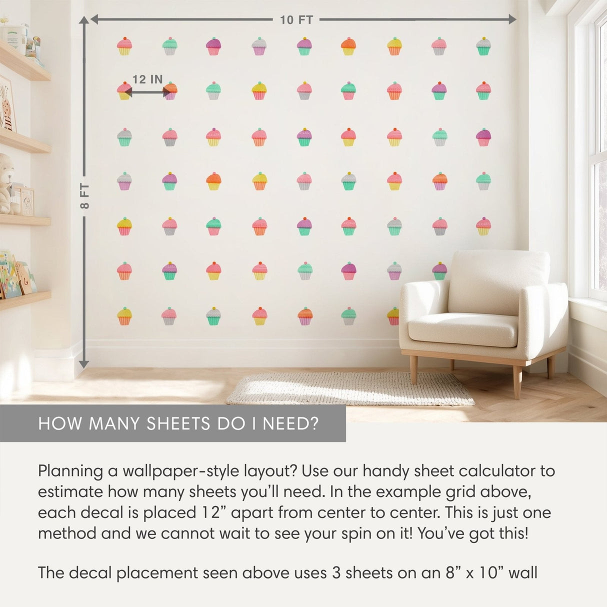 Cupcakes • Peel-and-Stick Wall Decals