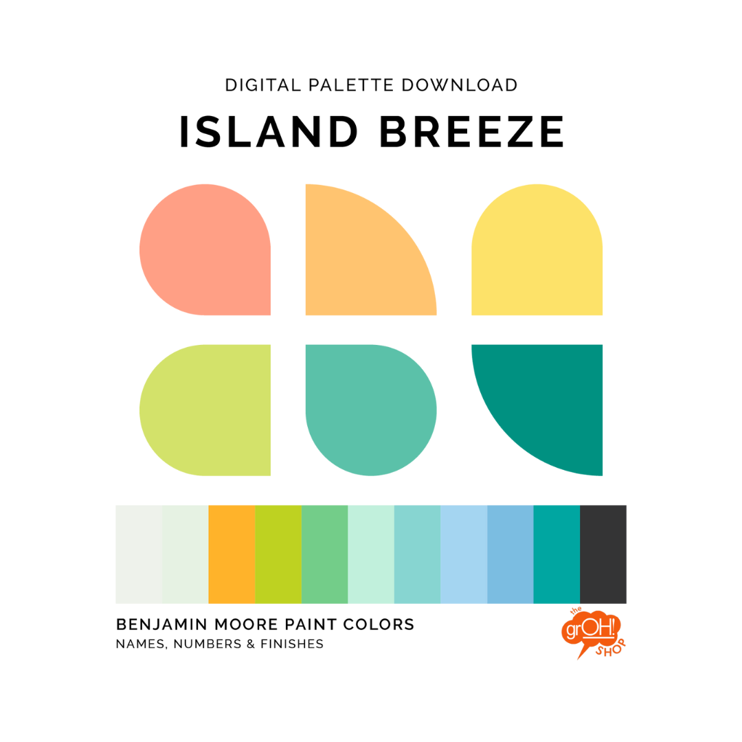 Paint Color Palette: Island Breeze