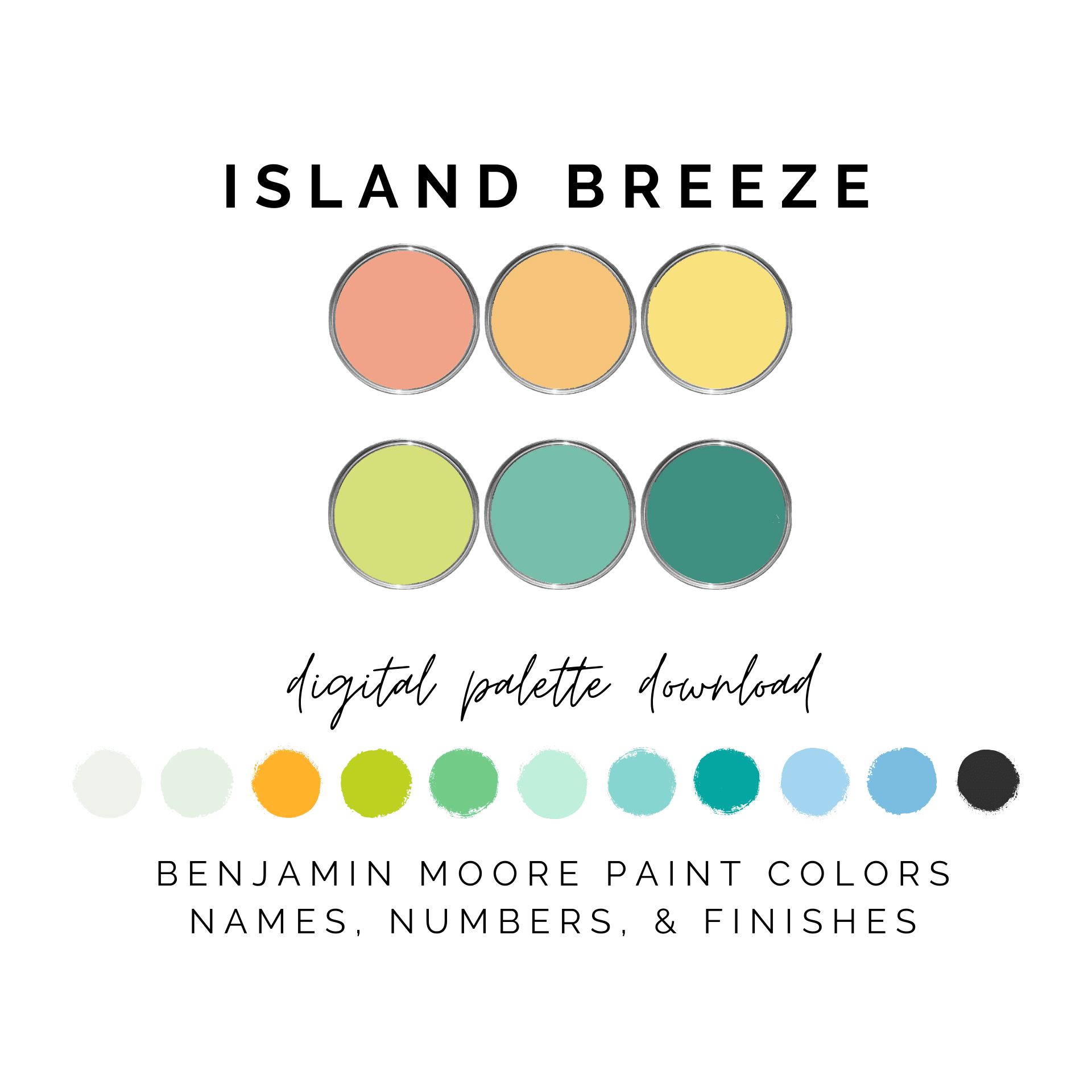 Paint Color Palette: Island Breeze