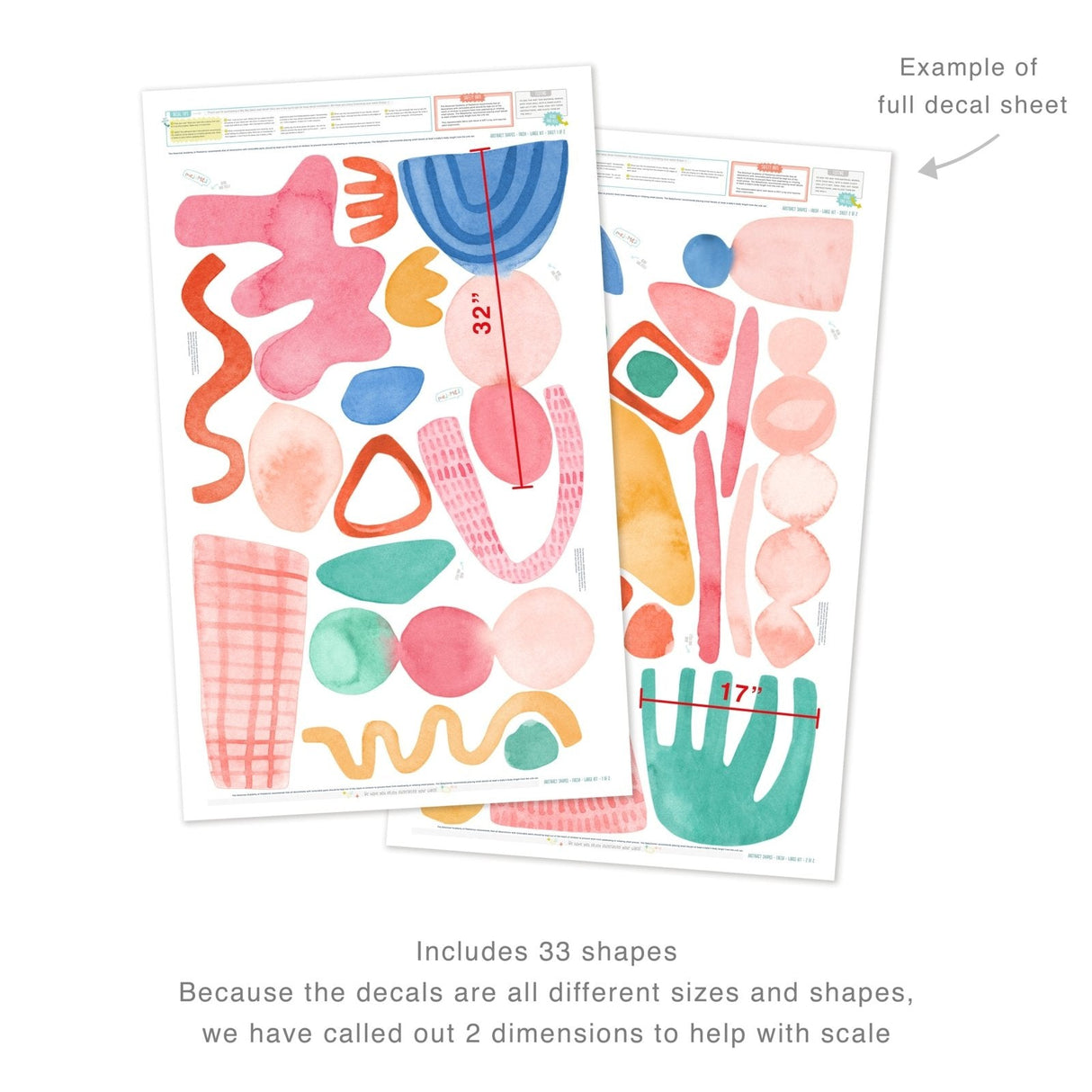 Abstract Shapes Kit • Fresh • Large • Peel-and-Stick Wall Decals