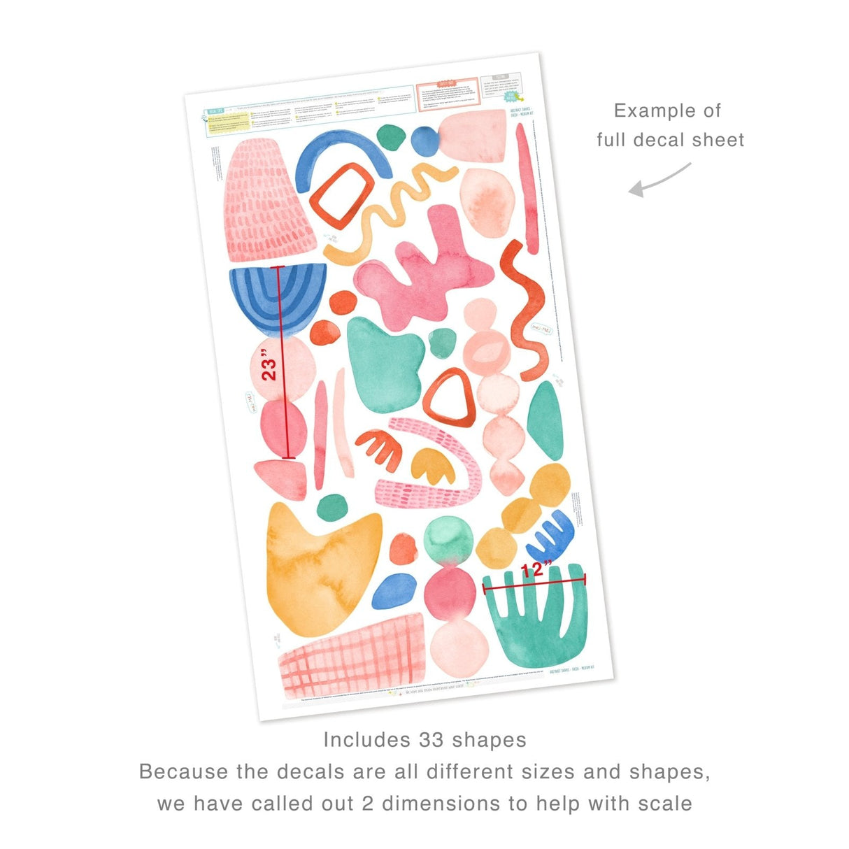Abstract Shapes Kit • Fresh • Medium • Peel-and-Stick Wall Decals