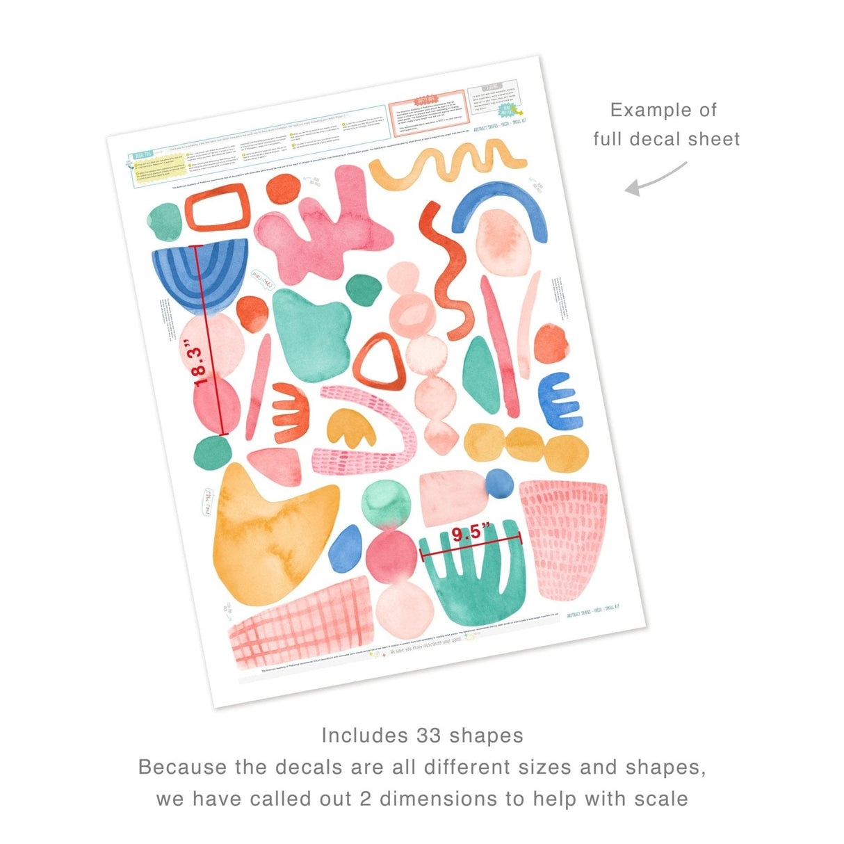 Abstract Shapes Kit • Fresh • Small • Peel-and-Stick Wall Decals
