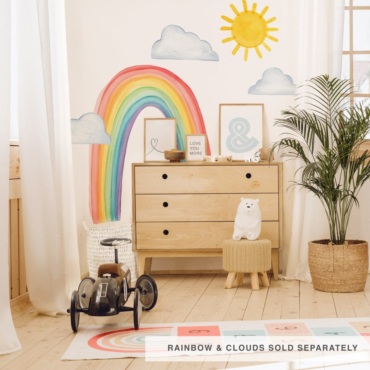 Watercolor Sun • Medium • Peel-and-Stick Wall Decals