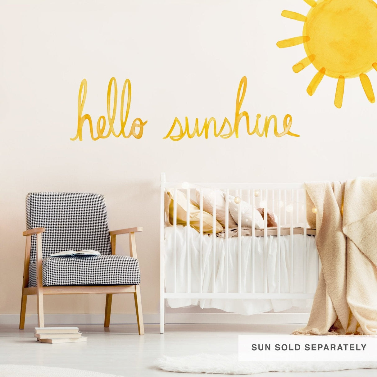 Watercolor Words • Hello Sunshine • Peel-and-Stick Wall Decals