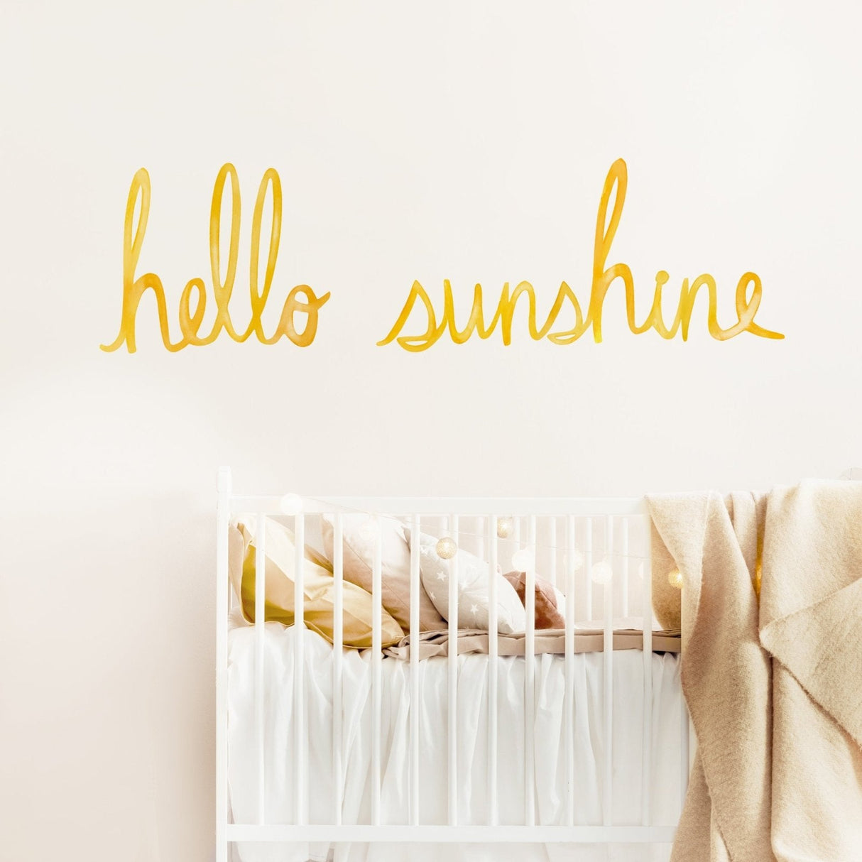 Watercolor Words • Hello Sunshine • Peel-and-Stick Wall Decals