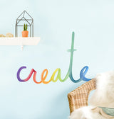 Watercolor Words • Create • Peel-and-Stick Wall Decals