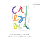 Watercolor Words • Create • Peel-and-Stick Wall Decals