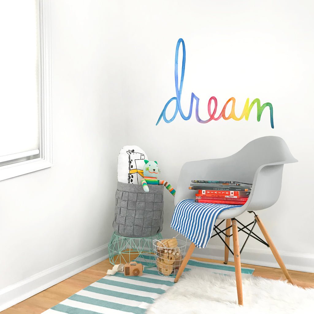 Watercolor Words • Dream • Peel-and-Stick Wall Decals
