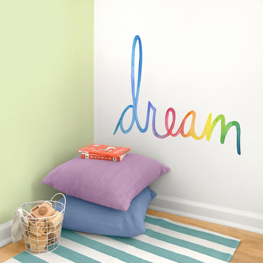 Watercolor Words • Dream • Peel-and-Stick Wall Decals