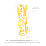 Watercolor Words • Hello Sunshine • Peel-and-Stick Wall Decals