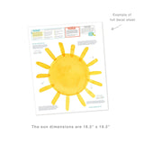Watercolor Sun • Medium • Peel-and-Stick Wall Decals