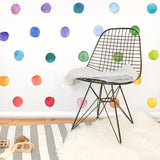 Watercolor Dots • Rainbow • Small • Peel-and-Stick Wall Decals