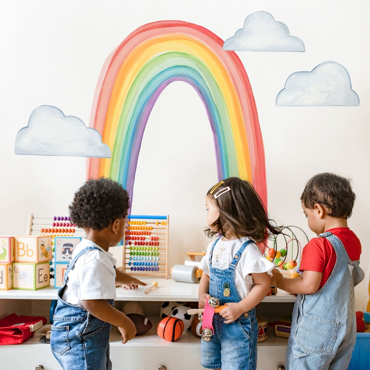 Watercolor Rainbow • Medium • Peel-and-Stick Wall Decals