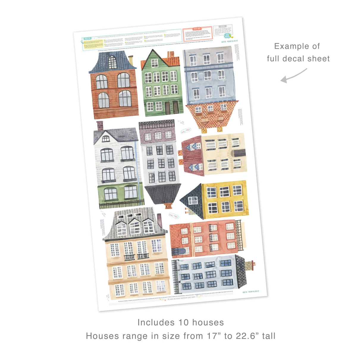 Village Kit • Medium • Peel-and-Stick Wall Decals