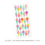 Ice Cream Cones • Peel-and-Stick Wall Decals